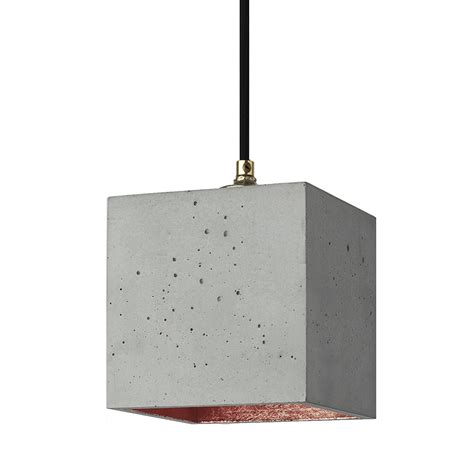 Concrete Cubic Pendant In Light Grey Warehouse Home