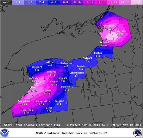 Lake Effect Snow Warning With 1 2 Feet Of Heavy Snow Winds This Week