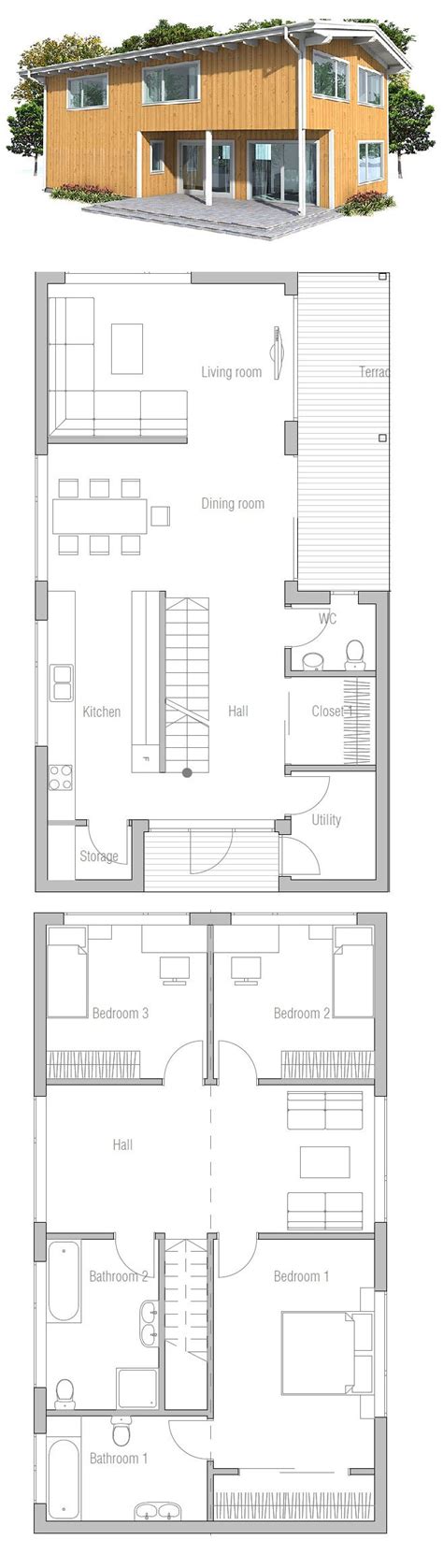 Small House Ch67 House Plans House Floor Plans Small House Plans