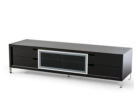 Salento modern tv stand in grey high gloss with led and 2 doors with open compartment, with its sleek modern design and high gloss finish it makes the perfect way to display flat screen television. Modern Black High Gloss TV Stand 44ENT30F-BLK