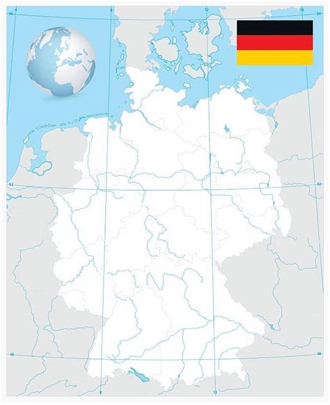 ⊛ Mapas De Alemania Mapa Físico Polititico Con Ciudades Mudo