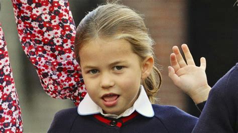Confident Princess Charlotte Starts Her New School With Mom Dad And George By Her Side Today