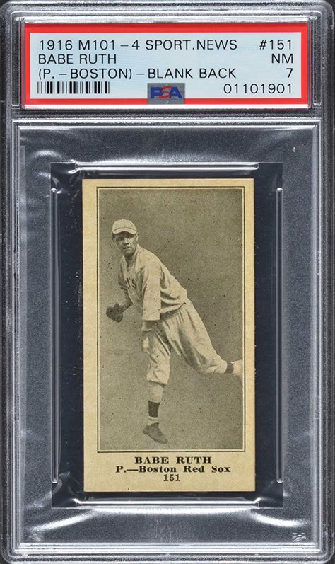 1916 M101 4 Babe Ruth Rookie At 400 000 And Rising In Auction