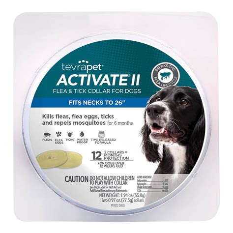 Tevrapet Activate Ii Flea And Tick Collar Dogs 12 Month 2 Ct