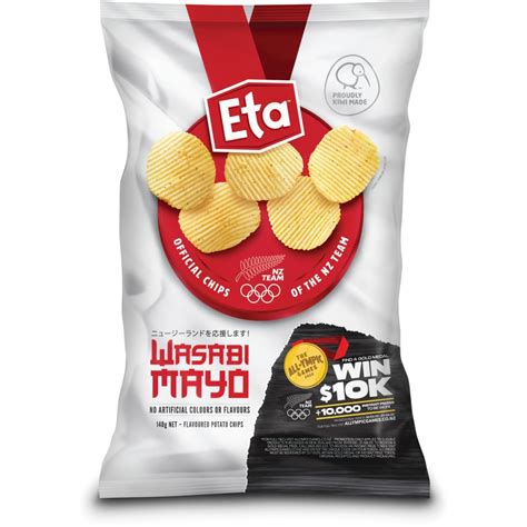 Buy Eta Ripples Potato Chips Wasabi Mayo 140g Online At Nz