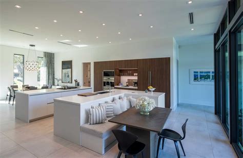 An L Shaped Kitchen Island Is A Creative Way To Include Seating And A Table