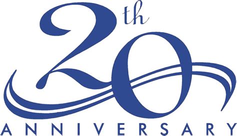 Descargar 20 Aniversario Azul Elegante Png Transparente Stickpng