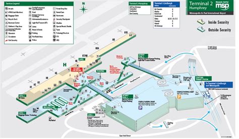 Msp Terminal 2 Humphrey Newark Airport Airport Map Airport Terminal