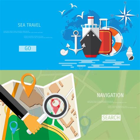 Vector Flat Concept Of World Travel And Tourism Stock Vector