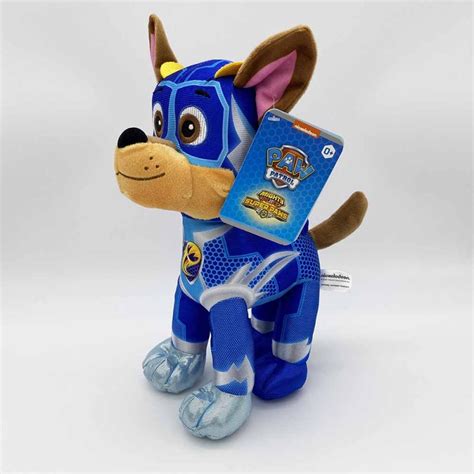 Chase Plush Paw Patrol Mighty Pups Super Paws Nickelodeon Soft Toy 30cm