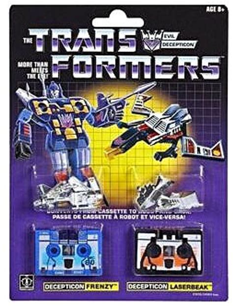 Transformers G1 Reissue Cassette Frenzy Laserbeak Figure 2 Pack Hasbro