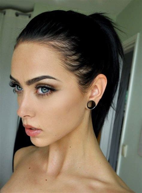 face of the day johanna f herrstedt dark hair stretched ears piercings eyebrow girl