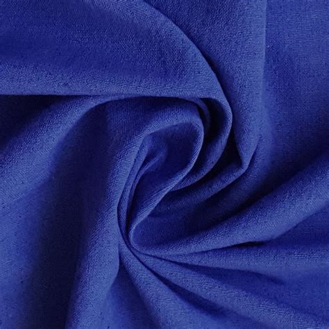 Royal Blue Cotton Linen Fabric By The Yard Decorative Linen Etsy