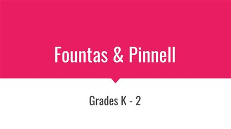 Ppt Fountas And Pinnell Powerpoint Presentation Free Download Id8855577