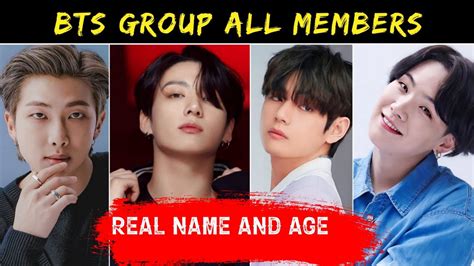 BTS Group All Members Real Name And Age In YouTube