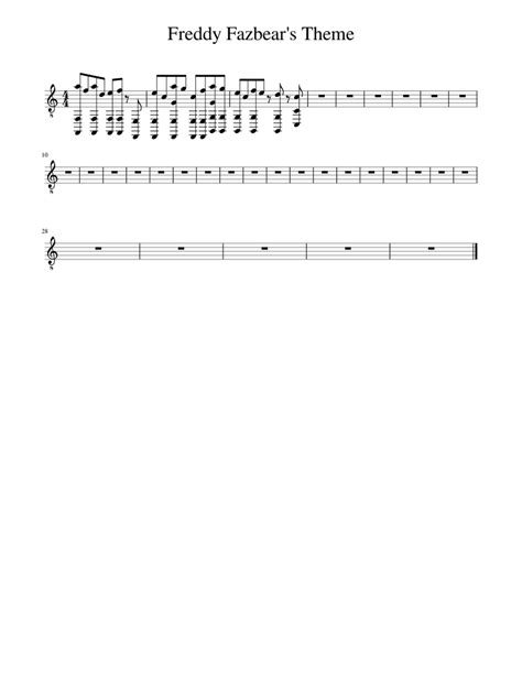 Freddy Fazbears Theme Sheet Music For Guitar Solo