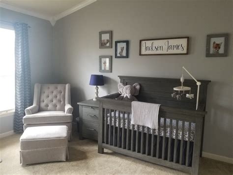 Baby Boy Gray Navy Nursery Navy Nursery Home Decor Nursery