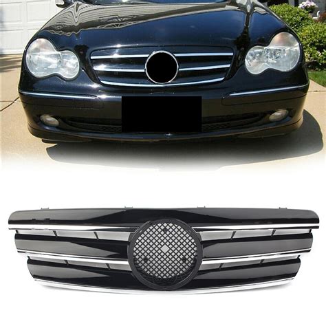 Car Front Grille Amg Style Mesh Grill For Mercedes Benz W203 C Class