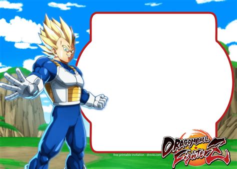 Add a fun element to your kid's party: FREE Dragon Ball Fighter Z Invitation Template | Download ...