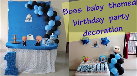 Boss Baby Themed Birthday Party Decoration Boy Baby Birthday
