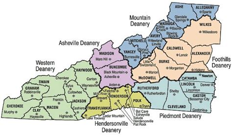 Western Nc Map Color 2018