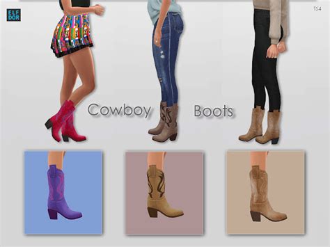 Cowboy Boots Babe Clothes Sims 4 Clothing Sims 4
