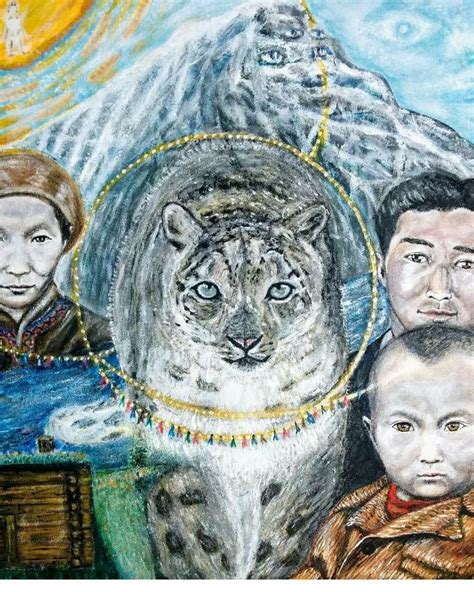 Snow Leopard Roman Dmitriev With His Parents Painting By Antonina