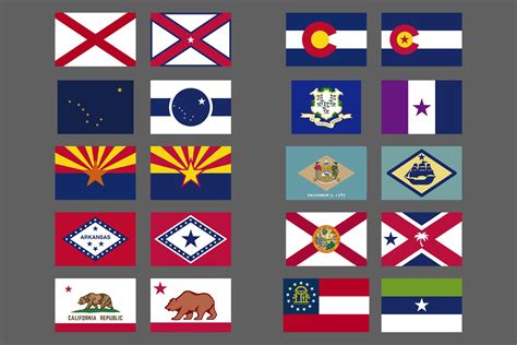Redesigned Flags Of The Usa States Rvexillology