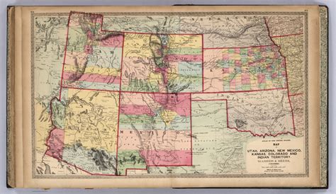 Utah Arizona New Mexico Kansas Colorado And Indian Territory David Rumsey Historical Map