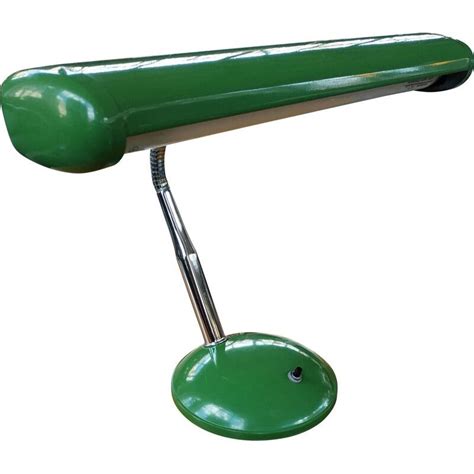 Keystone Goose Neck Green Desk Lamp 1950s Listed Under Underwriters