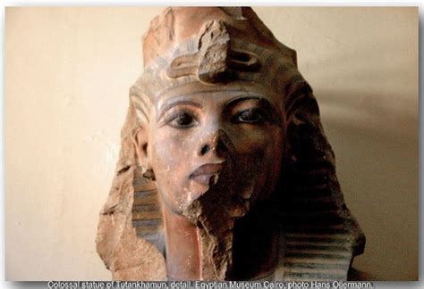 One Of The Two Colossal Statues Of King Tutankhamun Twinstatues From