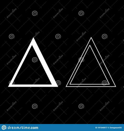 Delta Greek Symbol Capital Letter Uppercase Font Icon Outline Set White