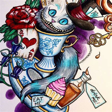 Alice And Wonderland Tattoos Alice In Wonderland Artwork We All Mad