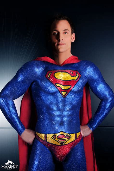 Superman Make Upnatural Superman Body Painting Superhero