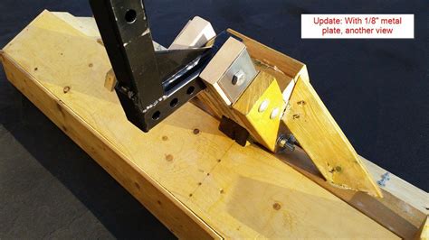 It is time to weld some mounts for the winch to hook to, paint it, and wire it up so we can try it. DIY Homemade Wooden Snow Plow (back hitch) on 2017 Honda Ridgeline - DIYable.com