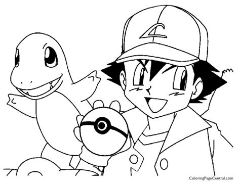 Pikachu And Ash Coloring Pages Coloring Pages 2019