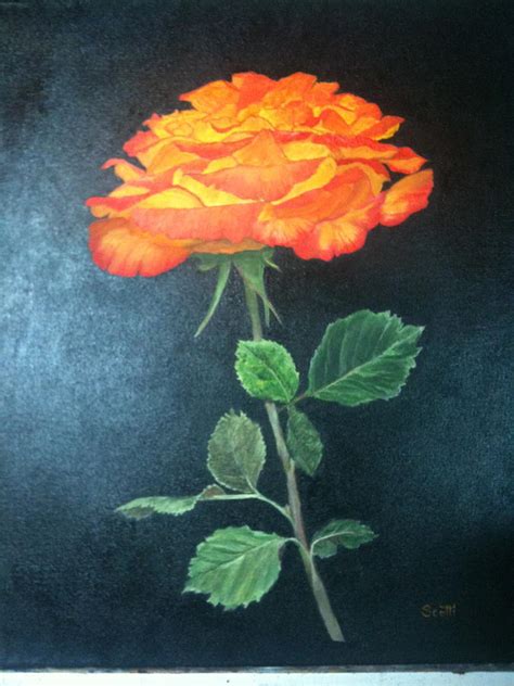 Rose On Black Painting By Linda Scott Fine Art America