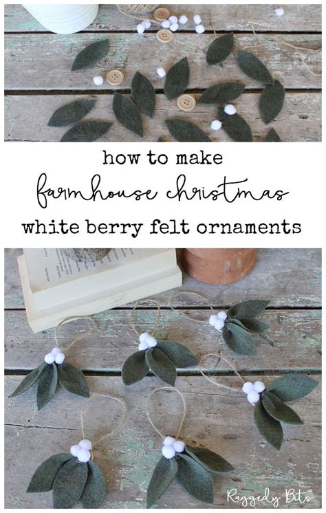 How To Make Farmhouse White Berry Ornaments Raggedy Bits Diy