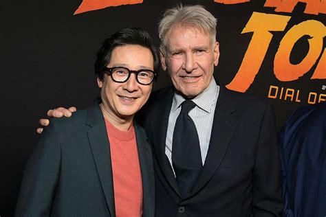 Ke Huy Quan And Harrison Ford Hug At Indiana Jones Premiere Photo