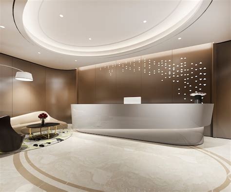 Premium Photo 3d Rendering Modern Luxury Hotel And Office Reception