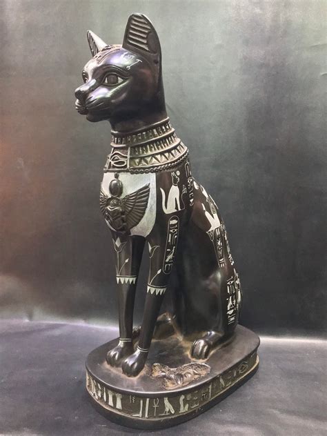 black ancient egyptian cat bastet goddess of protection with etsy in 2022 bastet goddess