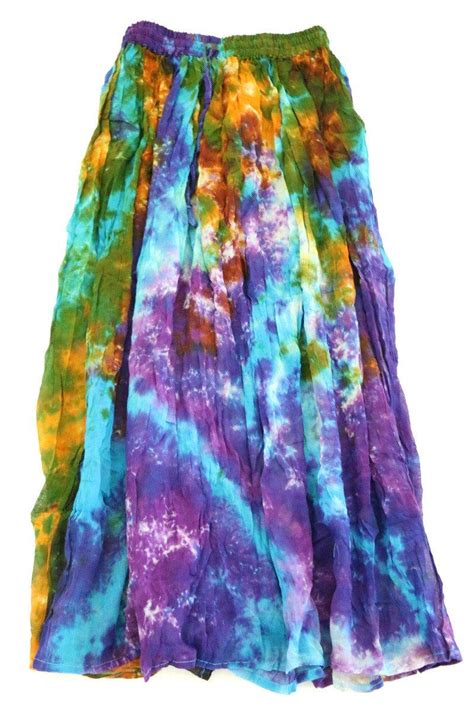 Handmade Rainbow Tie Dye Skirt Tye Dye Skirt Tie Dye Skirt Hippie