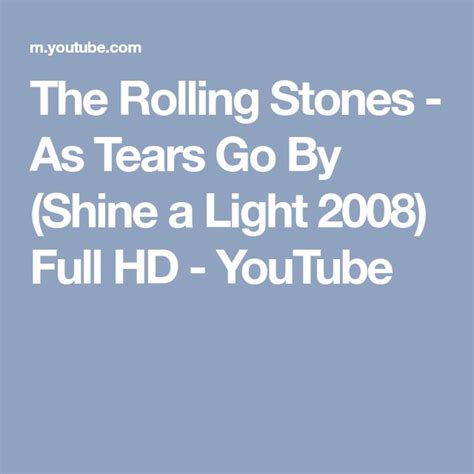 The Rolling Stones As Tears Go By Shine A Light 2008 Full Hd