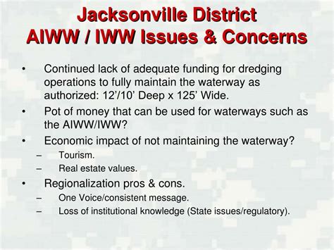 Ppt Aiww Iww Update For Jacksonville District Powerpoint