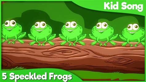 Five Little Speckled Frogs Song For Kids 🐸 Preschool Education Videos
