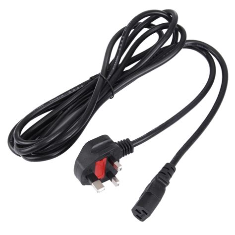 Bs 1363a Lp 60l Uk Plug To C13 Power Cable With Fuse For Pc And Printers