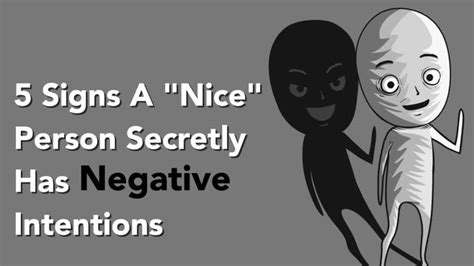 Signs A Nice Person Secretly Has Negative Intentions