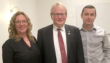 Minister for defence peter hultqvist and general jörg vollmer. LO-distriktet i Skåne - Landskrona