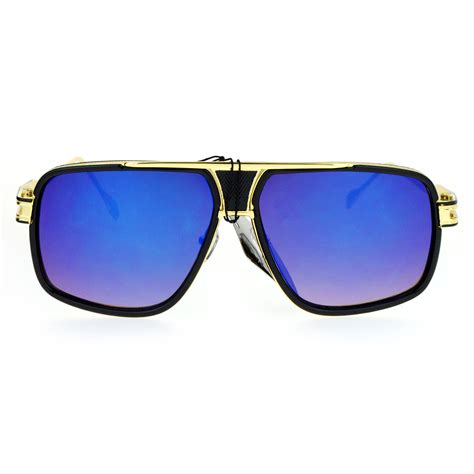 sa106 mens luxury mobster rectangular racer aviator sunglasses ebay