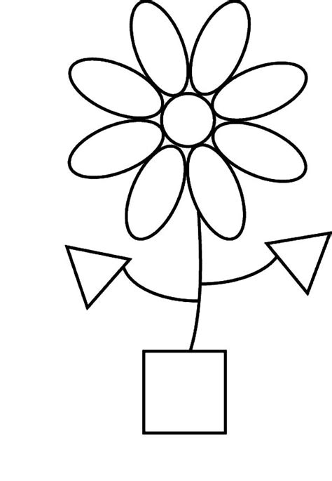 Our coloring pages require the free adobe acrobat reader. Flower Shapes Coloring Page - NetArt